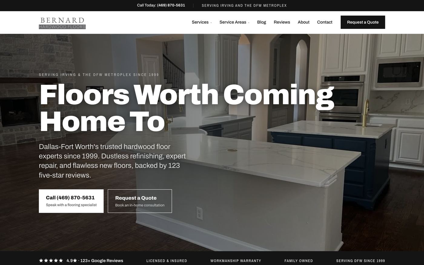 Bernard Hardwood Floors website
